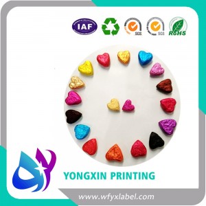 Printed Gold aluminum foil for chocolate wrapper