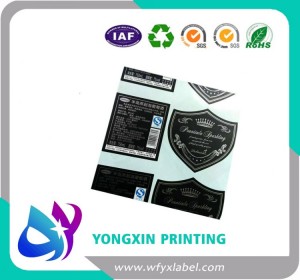 Self adhesive wine sticker