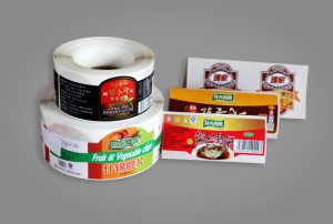 food packing label , self adhesive label , coated paper , glossy paper ,cmyk ,customized